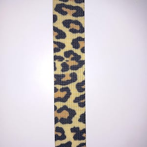 Gurtband mit Leopardenmuster, doppelseitig bedruckt, 2,5 cm Breite, Gurtband aus 100% Polyester, bedrucktes Gurtband für Taschen und Gepäck, Meterware.