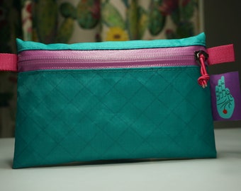 Bolsa plana con cremallera, billetera delgada ultraligera, bolsa para mochila, billetera resistente al agua, billetera para mochilero y senderismo, bolsa de sendero, bolsa ul