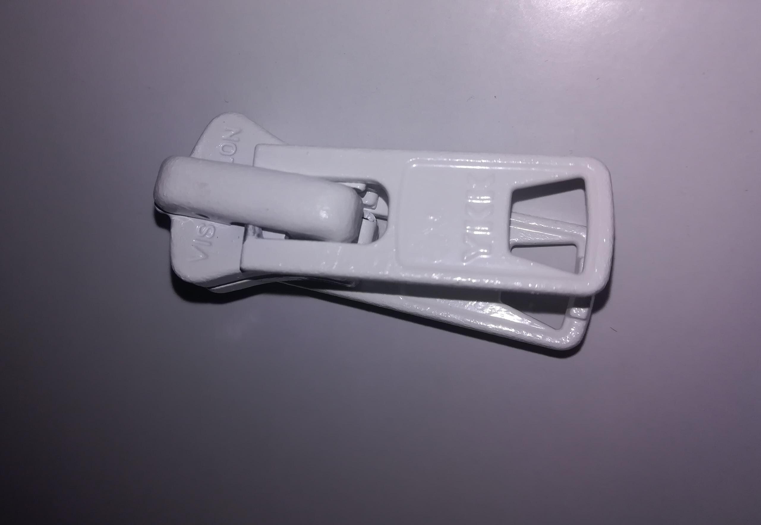 YKK Vislon #10 White Double Pull Zipper Sliders - Heavy Duty Set Of 2 For Boat Canvas & Tents 4 thumbnail image