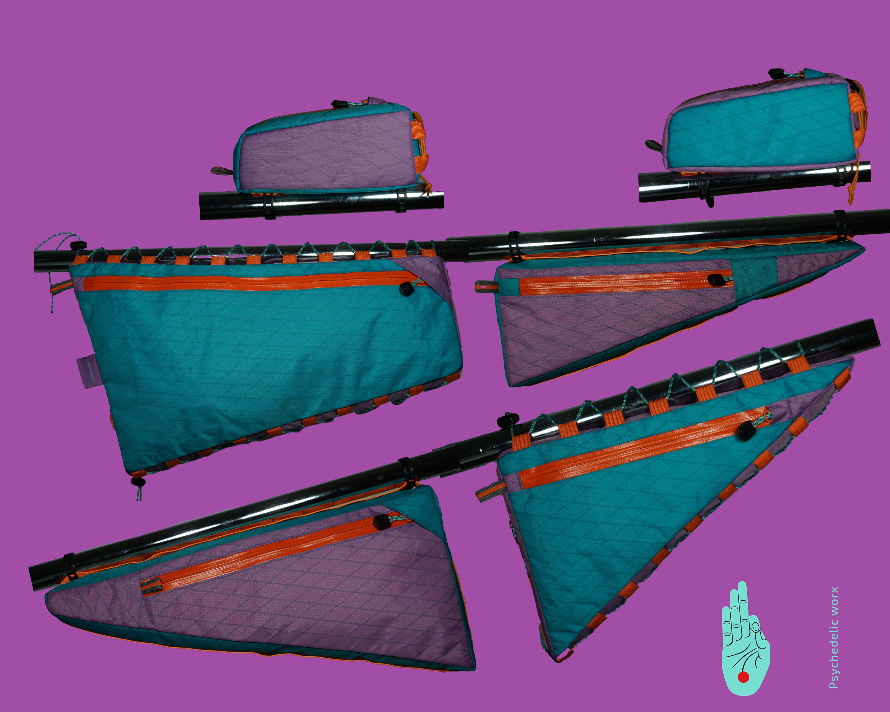 Full Set of Bike Bags for Tandem Bicycle, Frame Bags for Twin Bikes, Made  to Order Cycling Bags, Full Set of Custom Bags for Tandem Bikes - Etsy