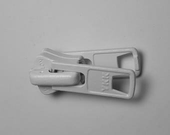 Deslizador de cremallera YKK Vislon nº 10: Doble tirador, blanco