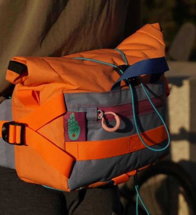 Maßgeschneiderte Lenkertasche, Fahrrad-Bauchtasche, Taschen auf Bestellung für Rad, Bikepacking und Touring-Rucksäcke, Schotter und Adventure Bike Taschen Bild 10