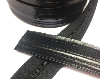 Ykk NO.5 black aquaguard coil chain zipper, zipper tape sold by the meter,water resistant zipper #5,reverse zipper sliders,zipper tape fix