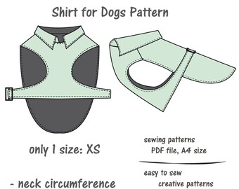 Dog Shirt Pattern Etsy