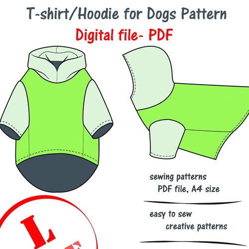 Large Dog Tshirt Sewing Pattern Big Dog Clothes Sewing Etsy