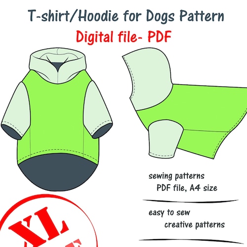 Small Dog Hoodie Sewing Digital Pattern Pdf Pet Dog Appear - Etsy