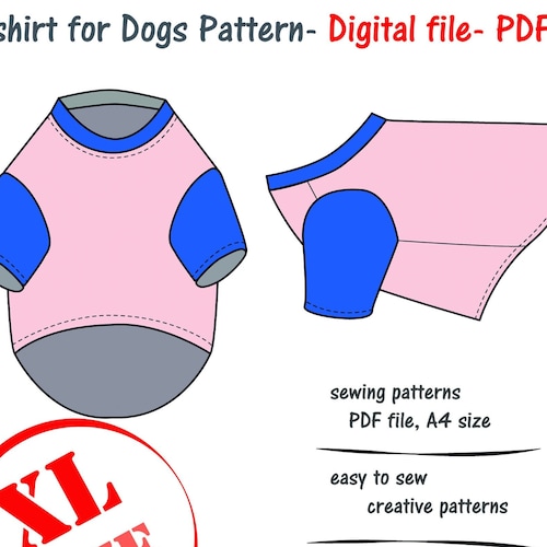 Giant4xl Dog Tshirt Sewing Pattern English Mastiff Clothes Etsy