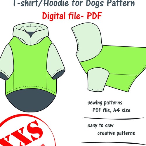 Mini Dogs Clothes Sewing Pattern Pdf Cat Tshirt Sewing Etsy