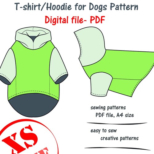 Miniature Dog Raglan Tshirt Sewing Pattern Pdf Small Dog Etsy