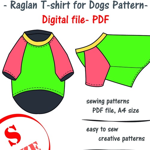 Dogs Shirt Pattern PDF Big Dog Clothes Pattern Dog Jacket Etsy