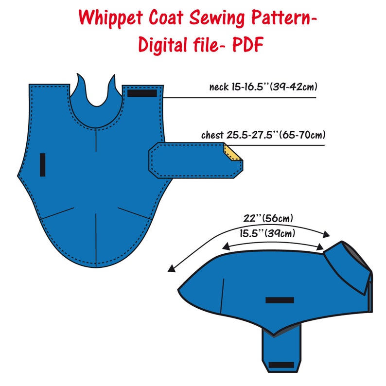Whippet Coat Digital Sewing Pattern PDF Whippet Shirt Pattern Etsy