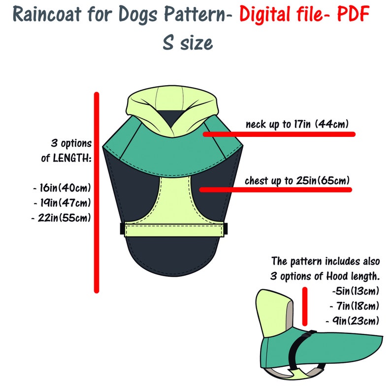 Small Dog Raincoat Sewing Pattern Digital Sewing | Etsy