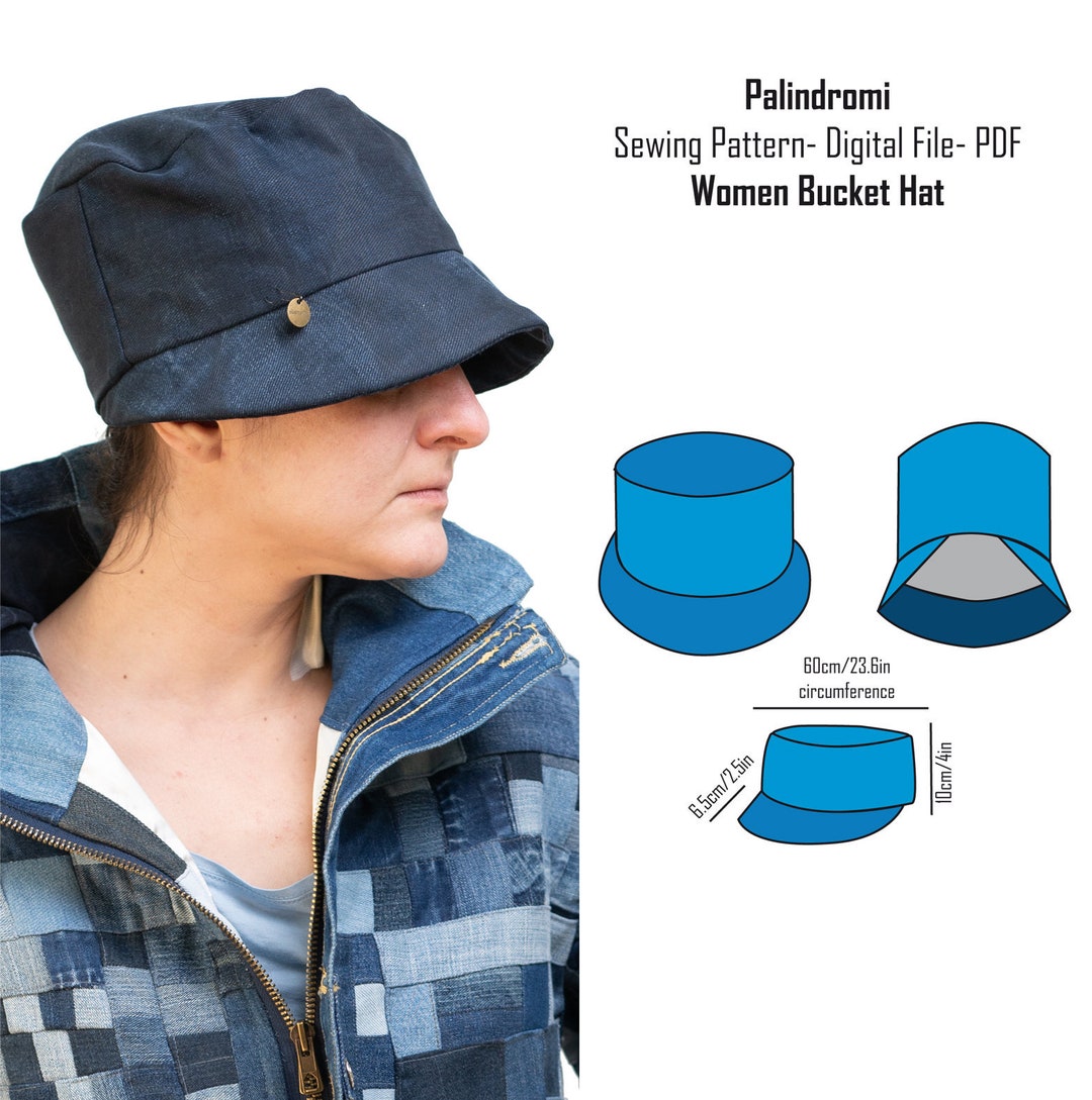 Bucket Women Hat Sewing Pattern Digital File One Size - Etsy