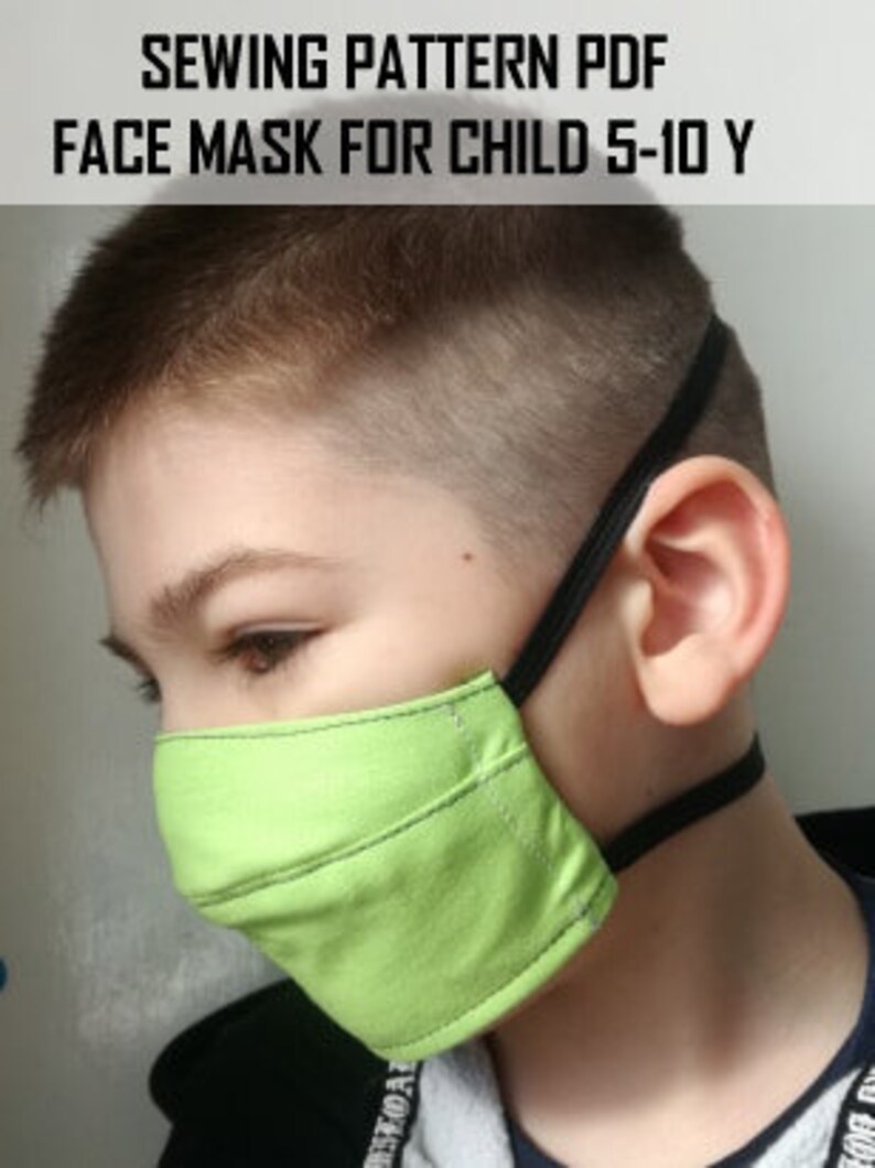 Face Mask For Child Sewing Pattern PDF Breathing mask for Kid Etsy