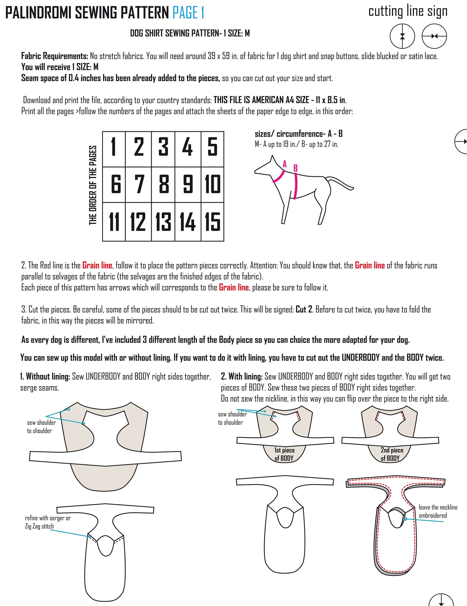 Dogs Shirt Pattern PDF Big Dog Clothes Pattern Dog Jacket Etsy UK