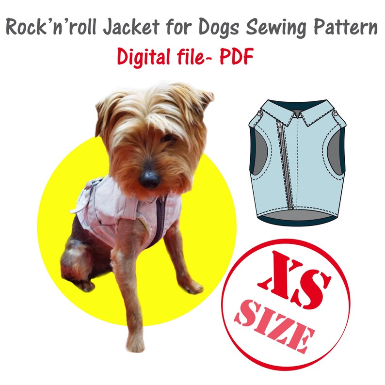 Extra Small Dog's Jacket Sewing Pattern Cat Clothes Etsy