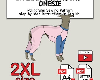 Italian Greyhound Jumpsuit Sewing Pattern – Digital PDF Download - Size 2XL