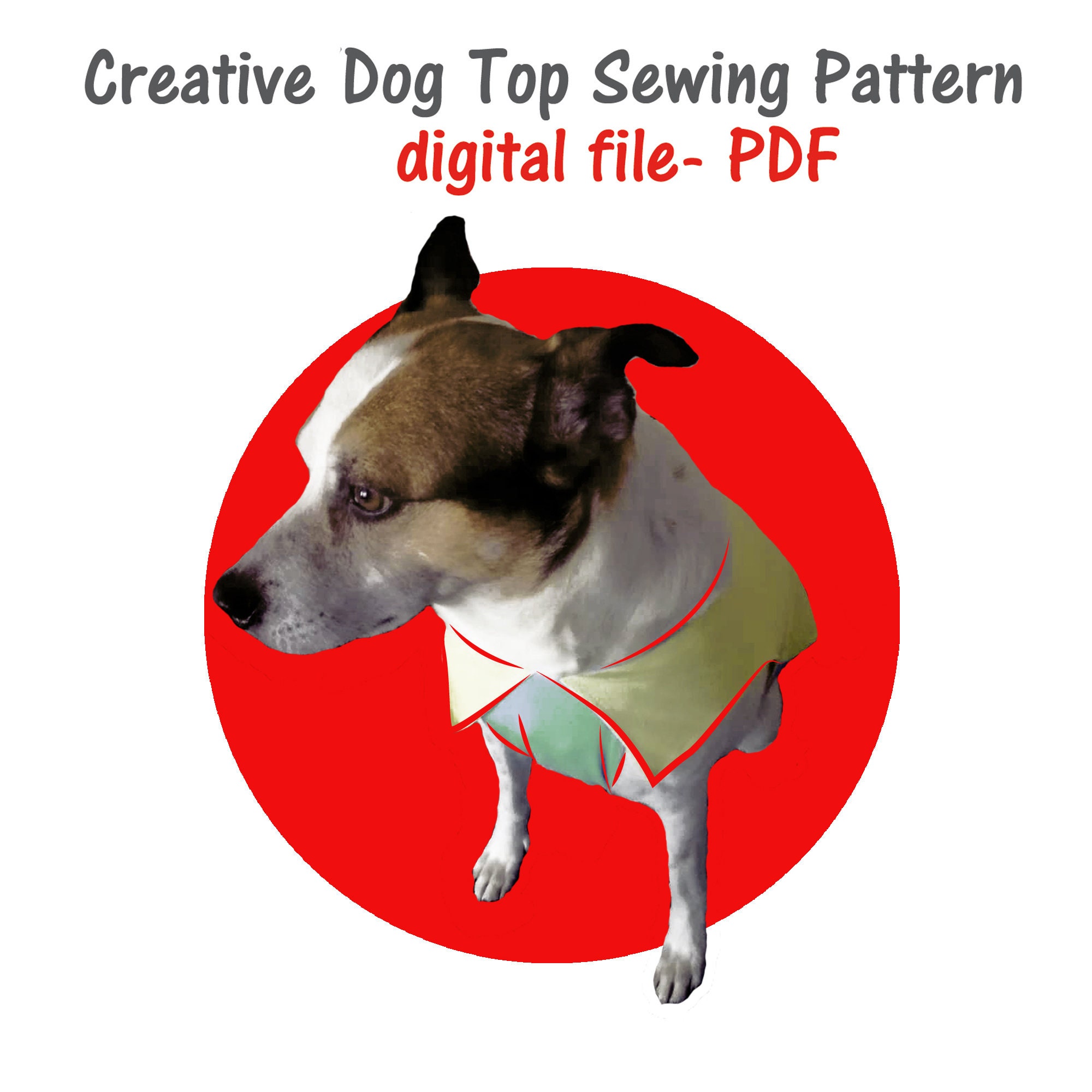 Dog Tee Shirtm Digital Sewing Pattern Dog Blouse Pattern Etsy