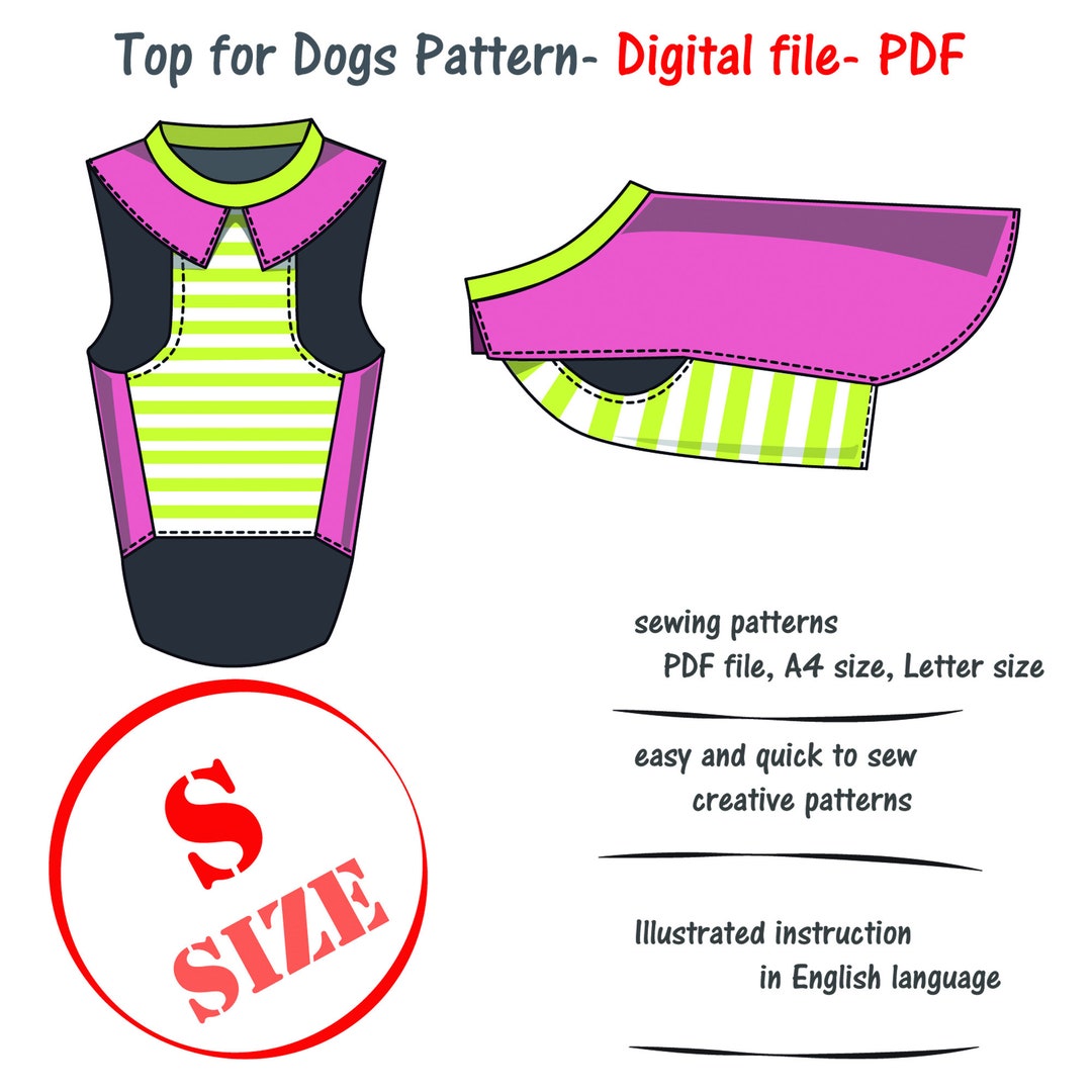 Small Dog Tshirt Sewing Pattern Small Dog Clothes Pattern Etsy
