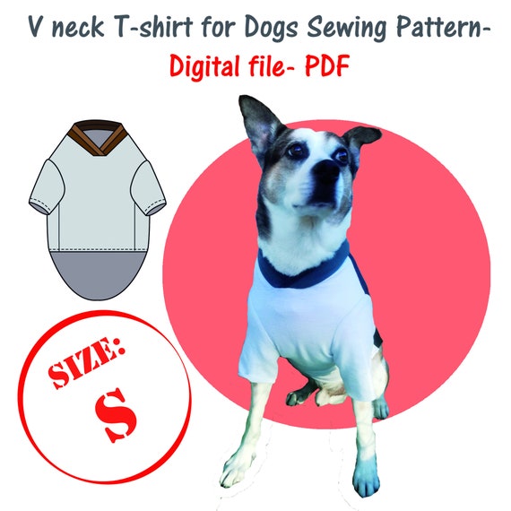 Small Dogs V Neck T-shirt Sewing Pattern Pdf Small Dog - Etsy