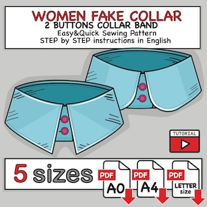 PDF Schnittmuster — 2 Modelle | 5 Größen | Mehrere Variationen