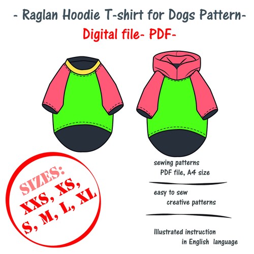 Bundle Top Dog Sewing Pattern Digital File Pdf 6 Sizes Etsy