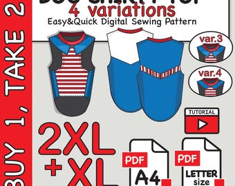 Large Dog Shirty Top Sewing Pattern PDF | DIY Pet Clothes | XL & 2XL