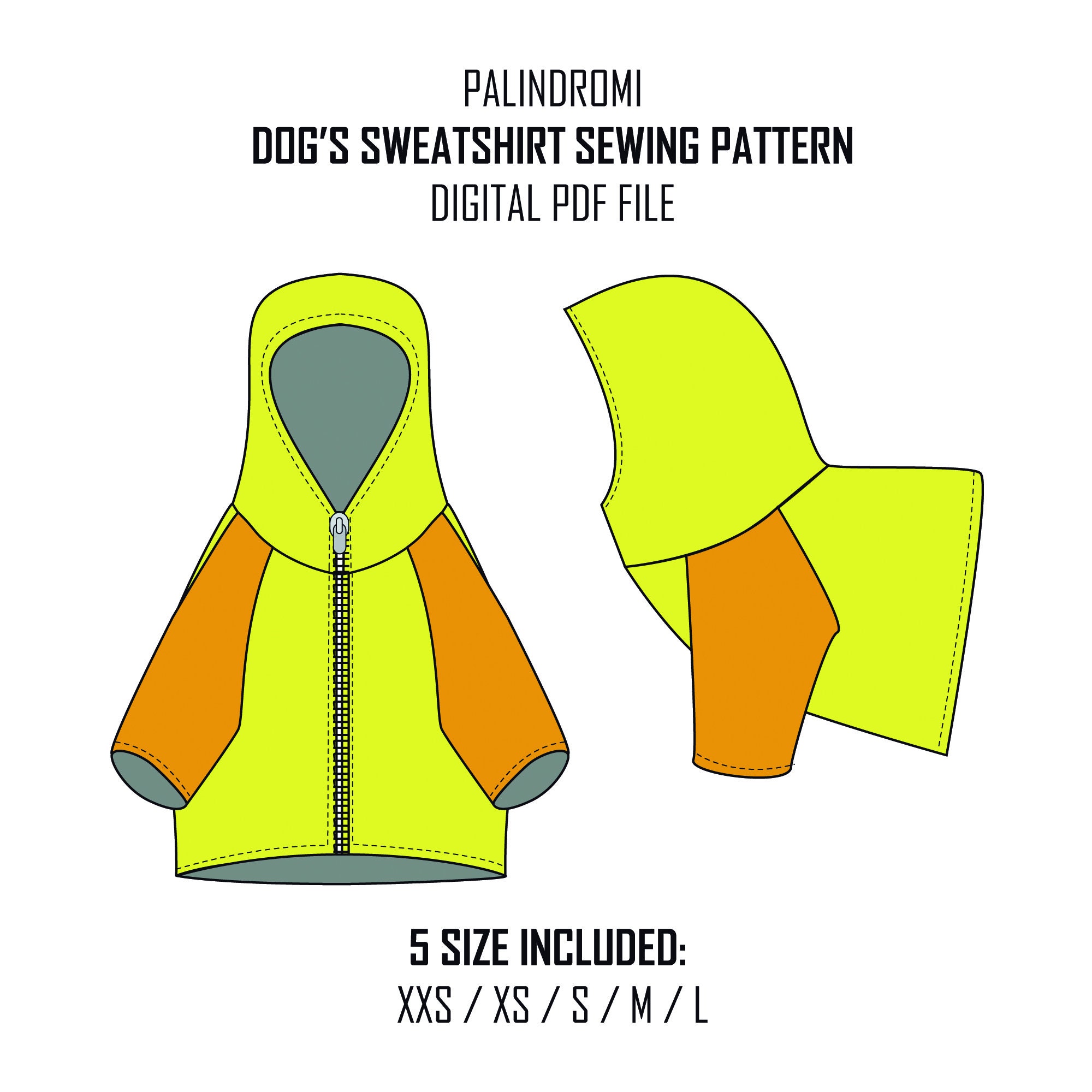 Dog Sweatshirt Pattern Sewing PDF Cat Sweatshirt Pattern PDF Etsy