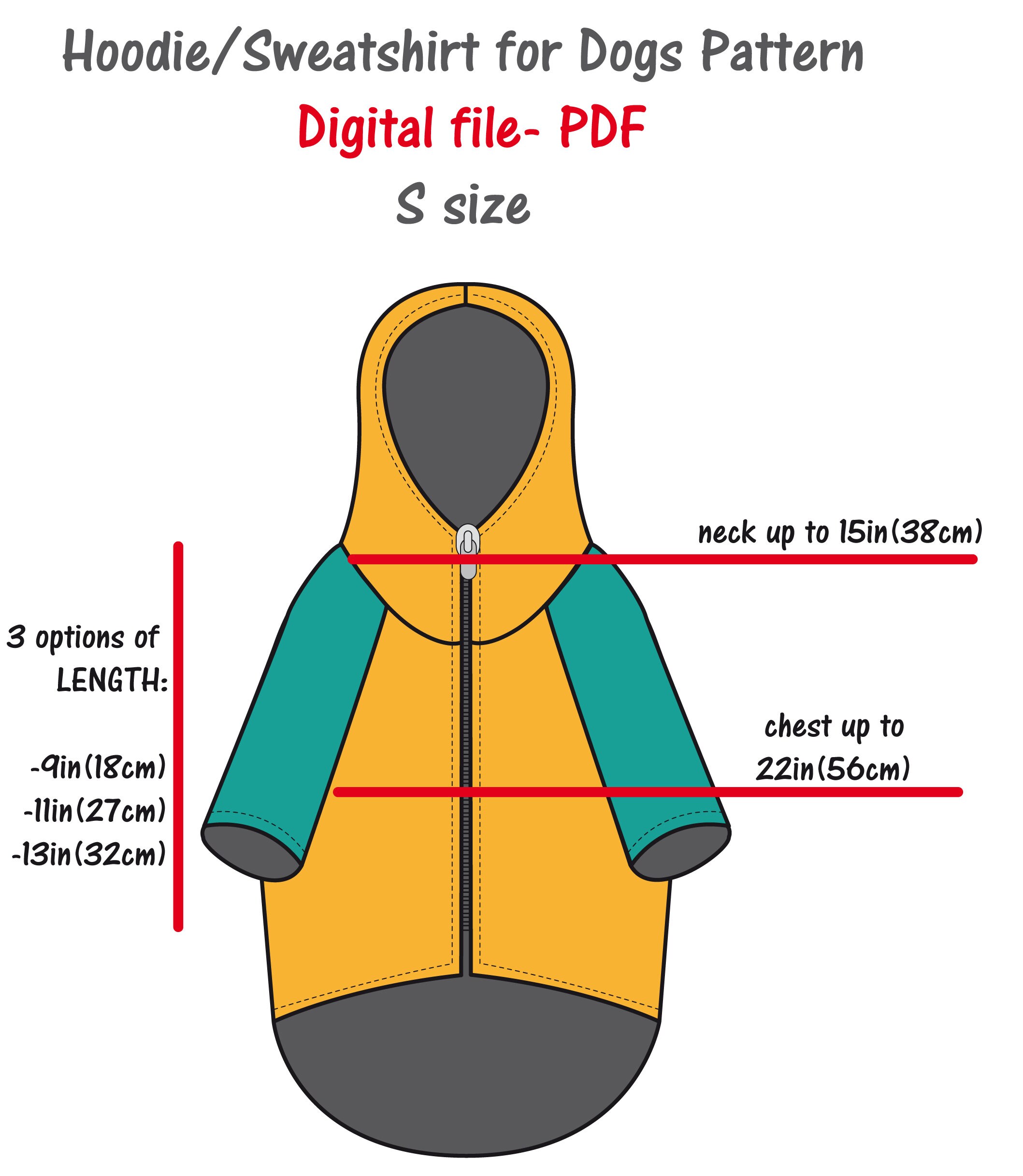 Small Dog Sweatshirt Pattern Sewing Dog Sweater Pattern Dog Etsy