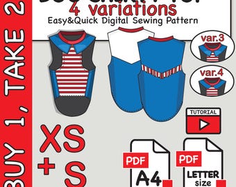 Small Dog Shirty Top Sewing Pattern PDF | DIY Pet Clothes | S & XS