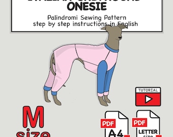 Italian Greyhound Jumpsuit Sewing Pattern – Digital PDF Download - Size M