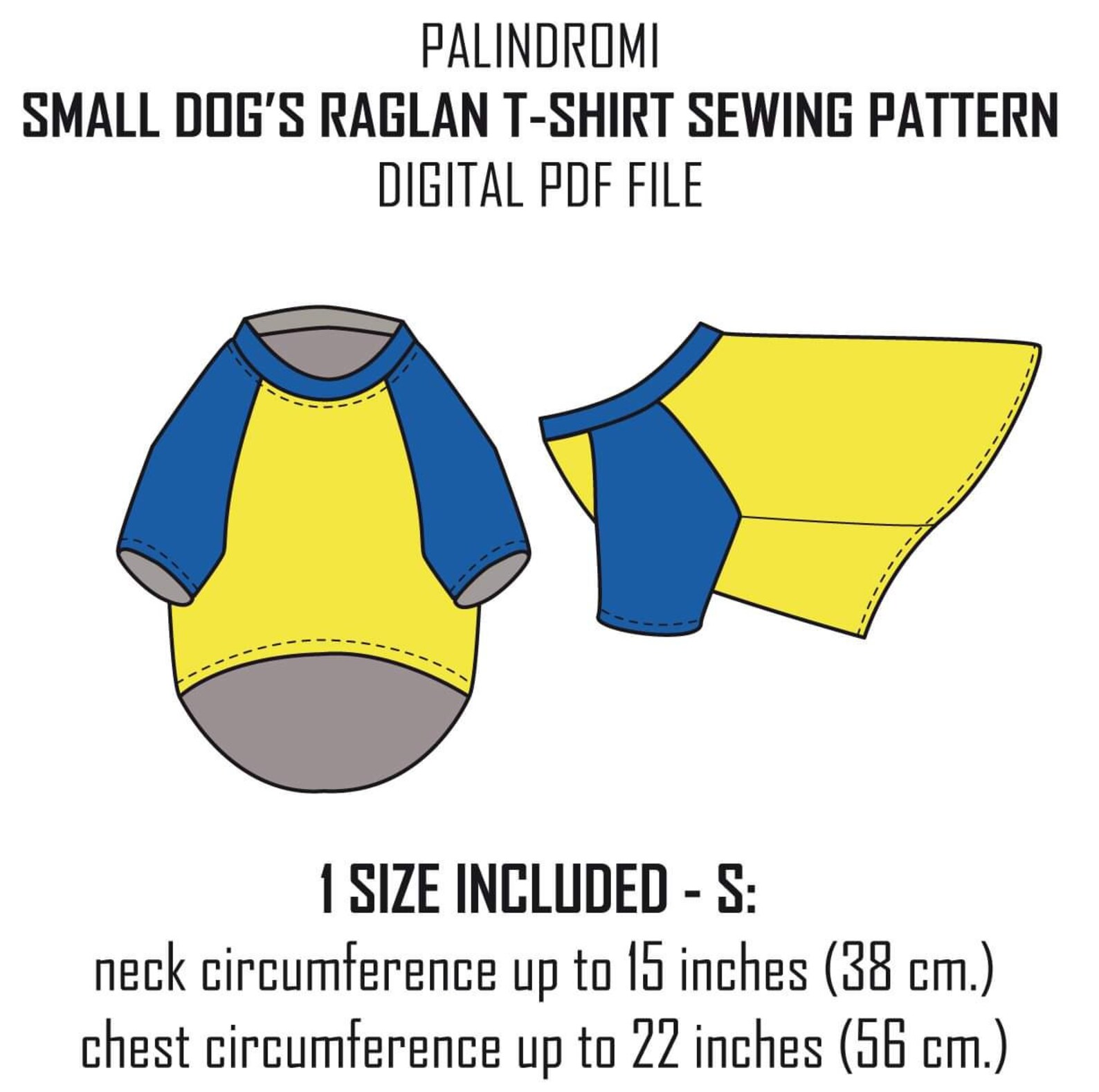 Small Dog Raglan Sleeves Tshirt Sewing Pattern Dogs Tshirt Etsy
