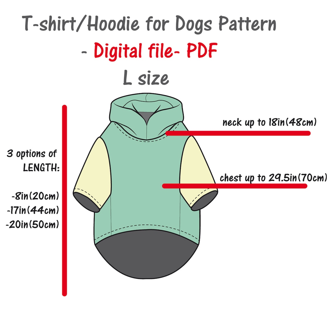 Large Dog Tshirt Sewing Pattern Big Dog Clothes Sewing Etsy