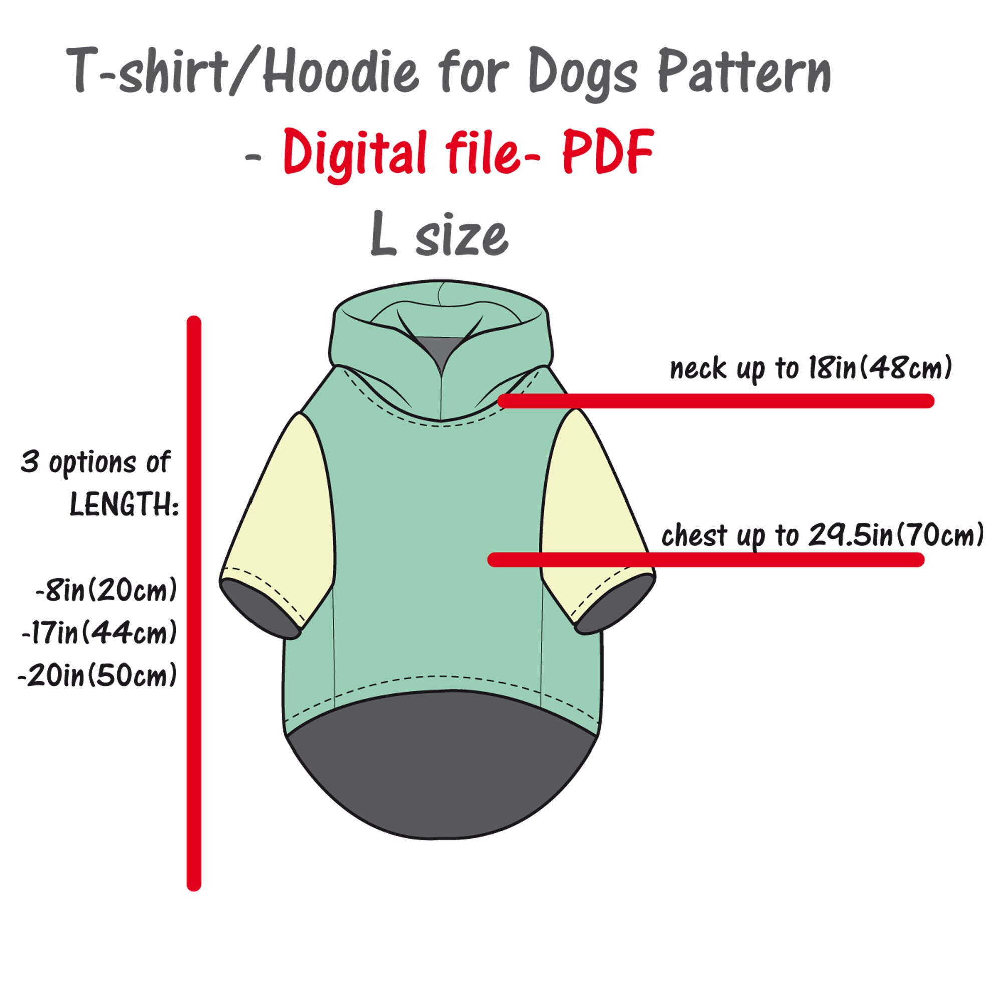 Large Dog Tshirt Sewing Pattern Big Dog Clothes Sewing Etsy