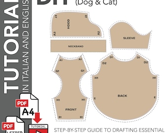Tutoriel patron de couture de manteaux pour chiens et chats : DIY vêtements pour animaux de compagnie (PDF)