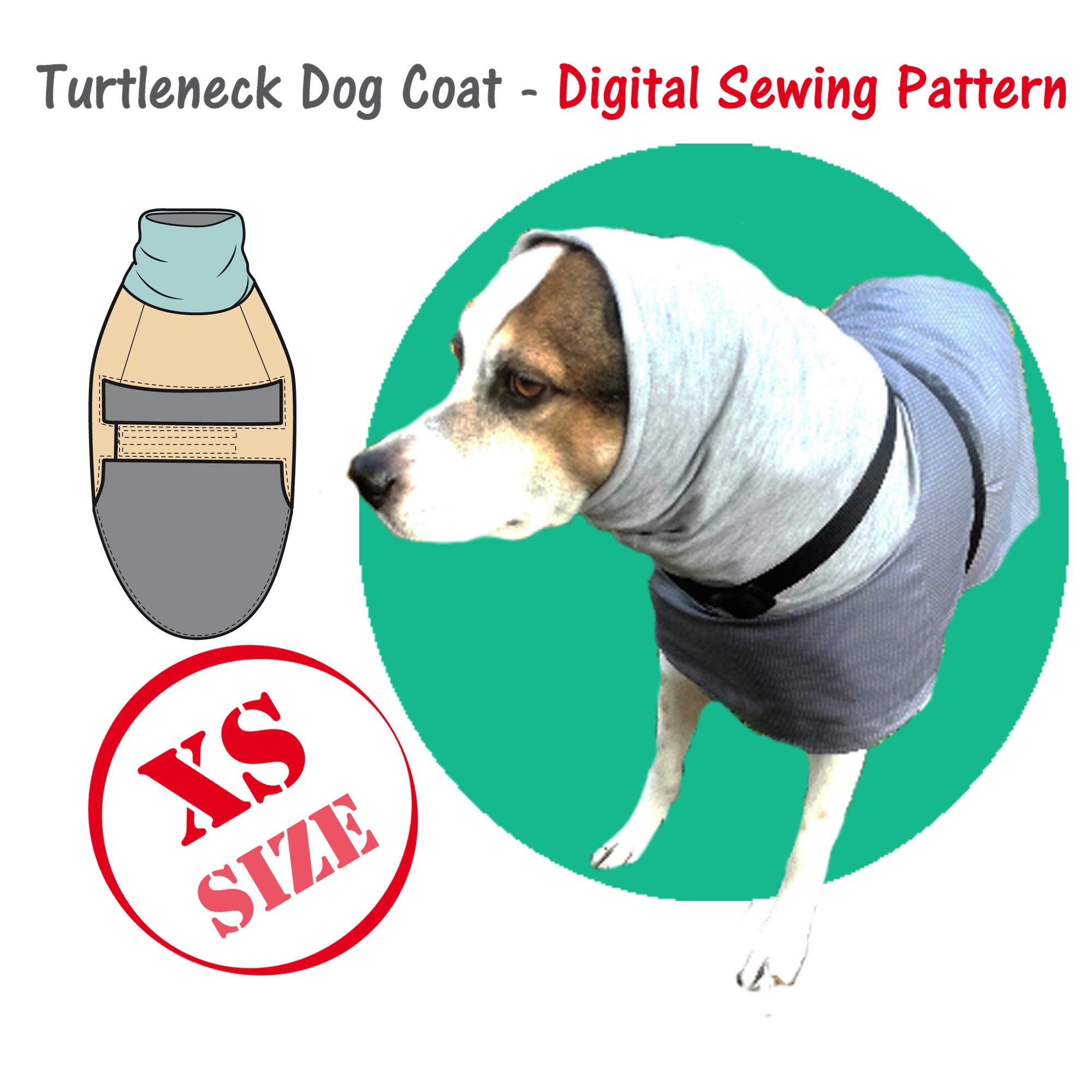 Turtleneck Smallxs Dogs Coat Sewing 