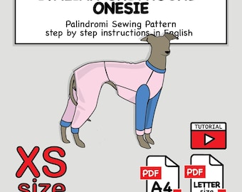 Italian Greyhound Jumpsuit Sewing Pattern – Digital PDF Download - Size XS