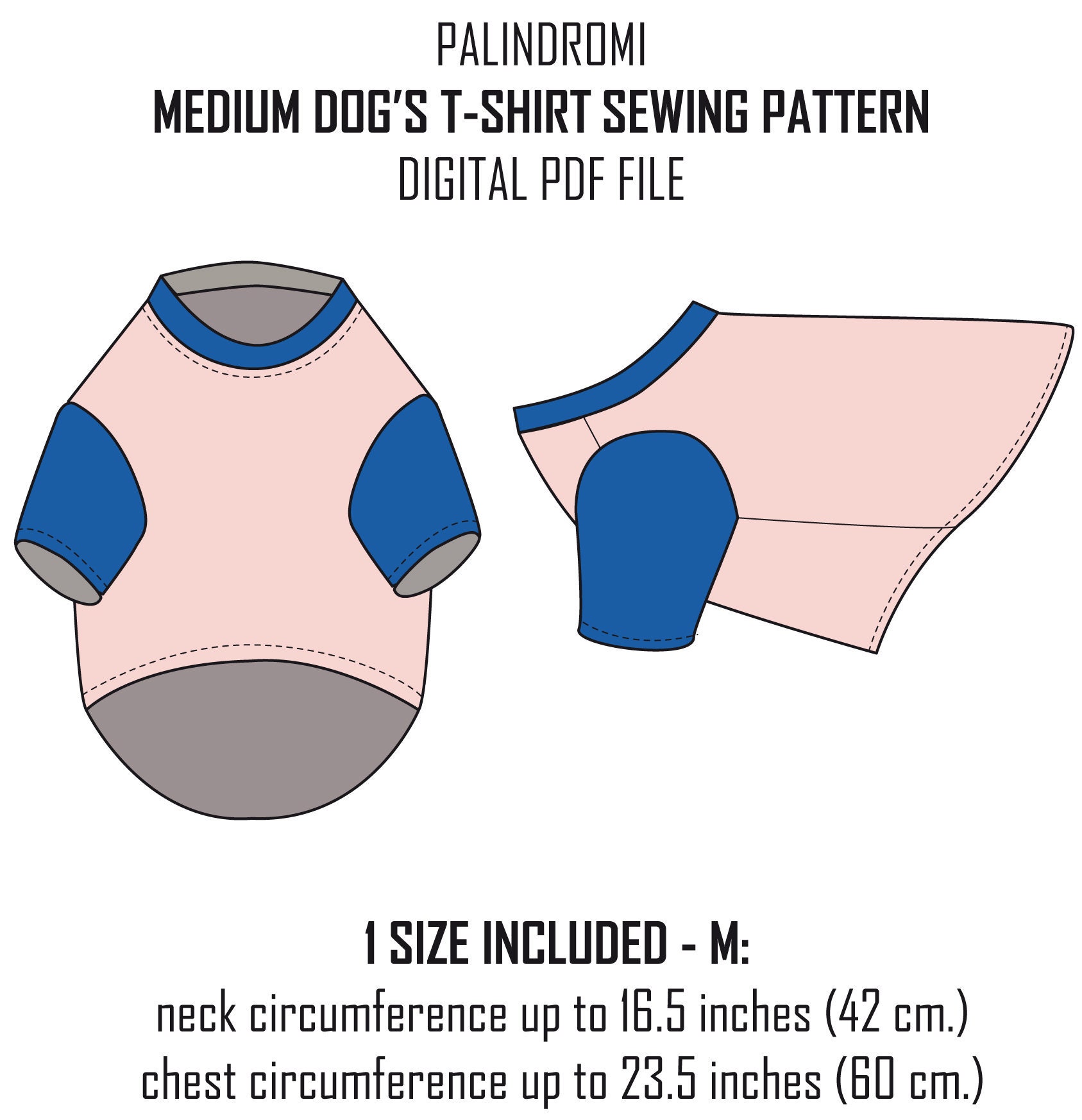 Medium Dog's Sweatshirt Pattern Sewing Pattern PDF Etsy