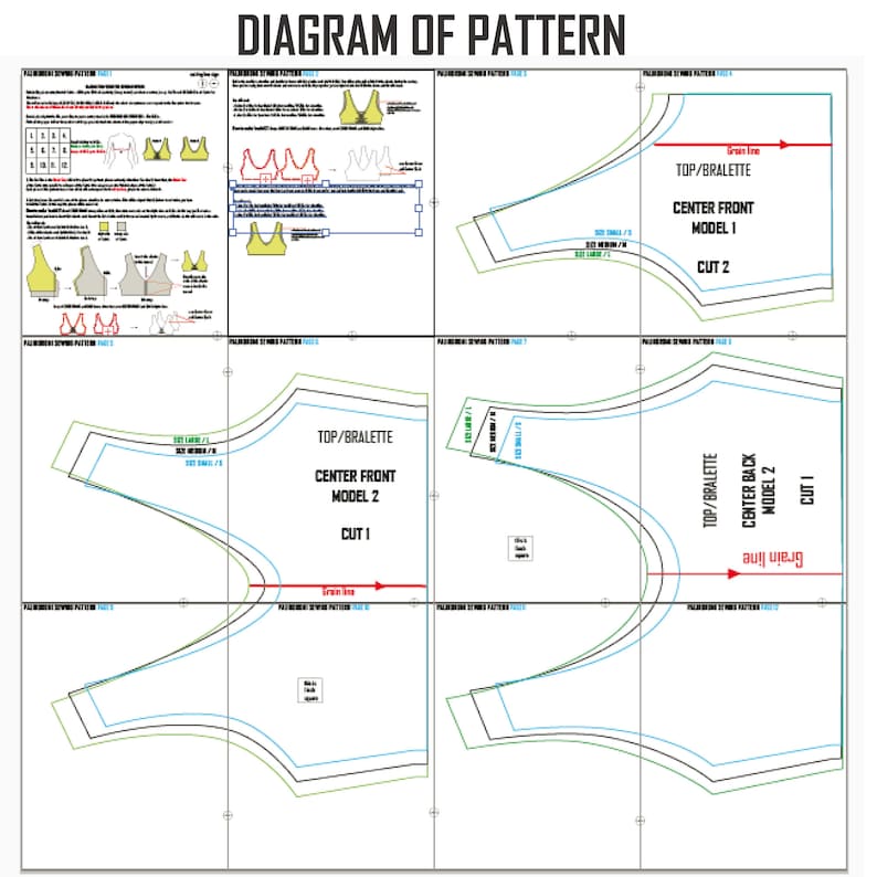 Tube Bralette Sewing Pattern PDF Soft Bra Sewing Digital - Etsy