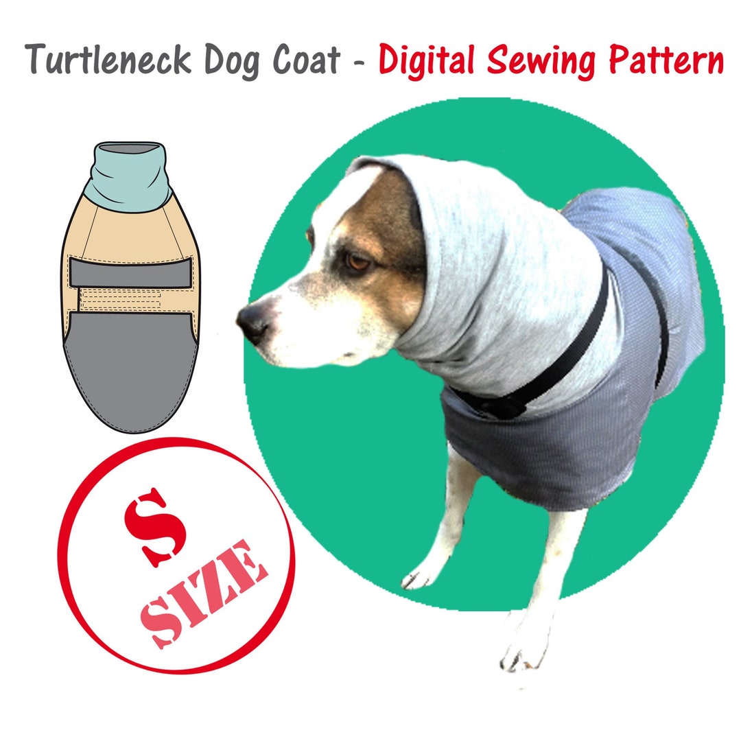 Turtleneck Small Dogs Coat Sewing Pattern Dog Blouse Sewing Etsy
