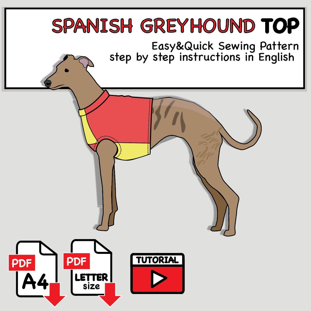 Spanish Greyhound Top Sewing Pattern(pdf Digital Download) - Etsy