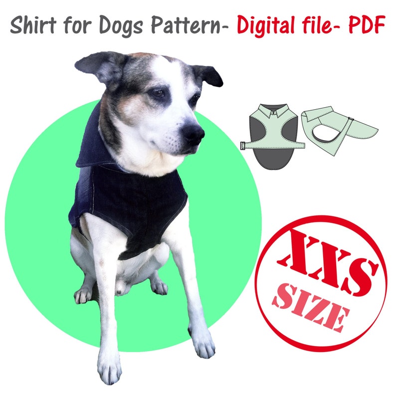 Dogs Shirt Pattern PDF Small Dog Clothes Pattern Dog Jacket Etsy
