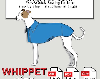 Whippet Schnittmuster: Lurcher/Saluki Fit (PDF Download)