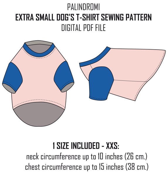 Extra Small Dog Tshirt Sewing Pattern Small Dog Clothes Etsy