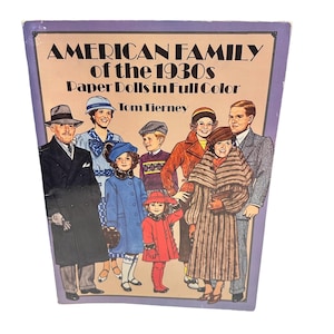 American Family of the 1930s Paper Dolls in Full Color Tom Tierney uncut