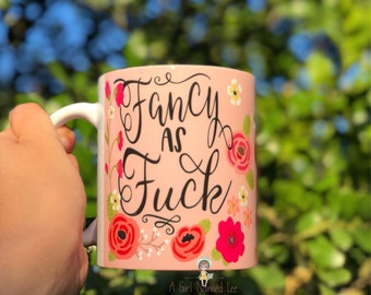 Funny Floral Adult Mug Best Friend Gag Gift for Her F*ckity-F*ck F*ck F*ck