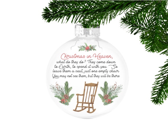 Christmas In Heaven Ornament Feather Floating Remembrance Etsy