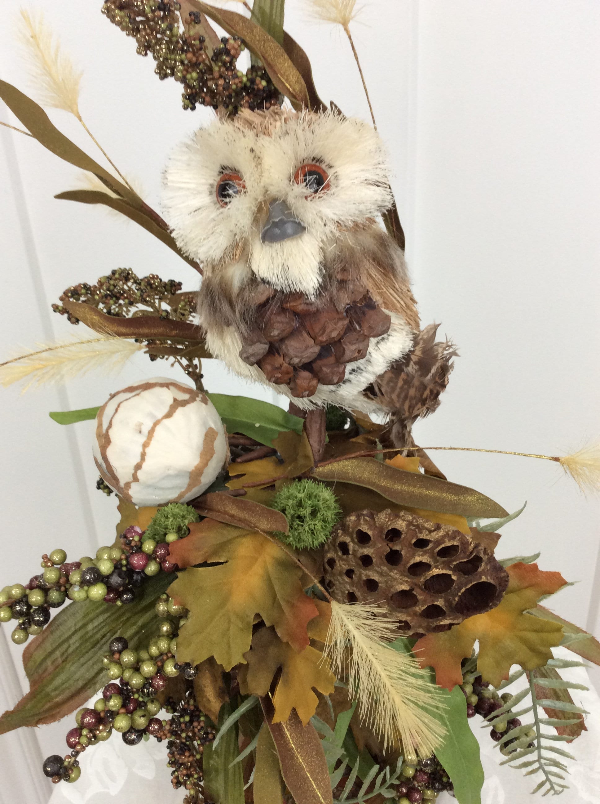 Owl Centerpiece, Owl Decor, 18 Inch, Table Centerpiece, Fall Decor