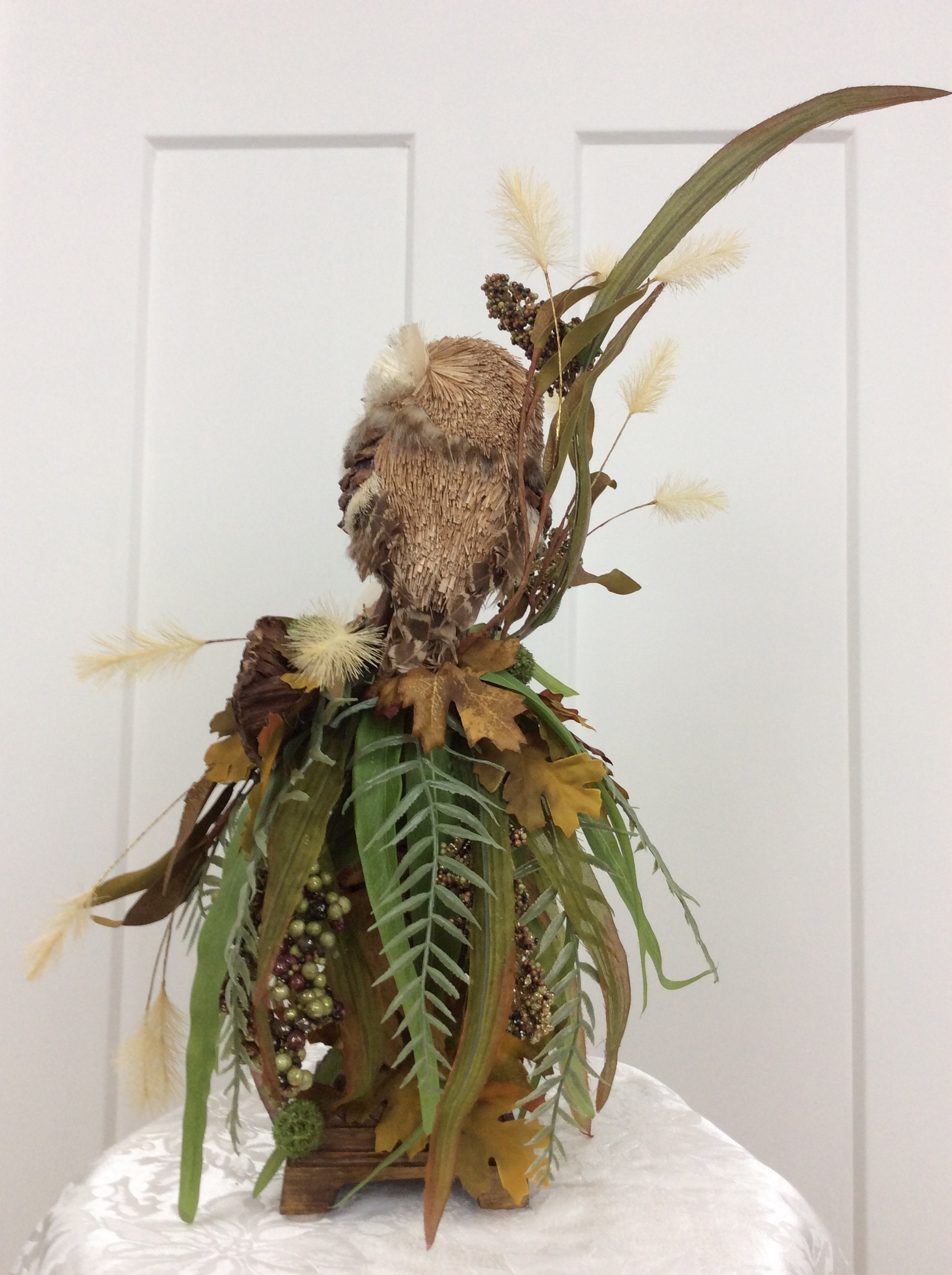 Owl Centerpiece, Owl Decor, 18 Inch, Table Centerpiece, Fall Decor