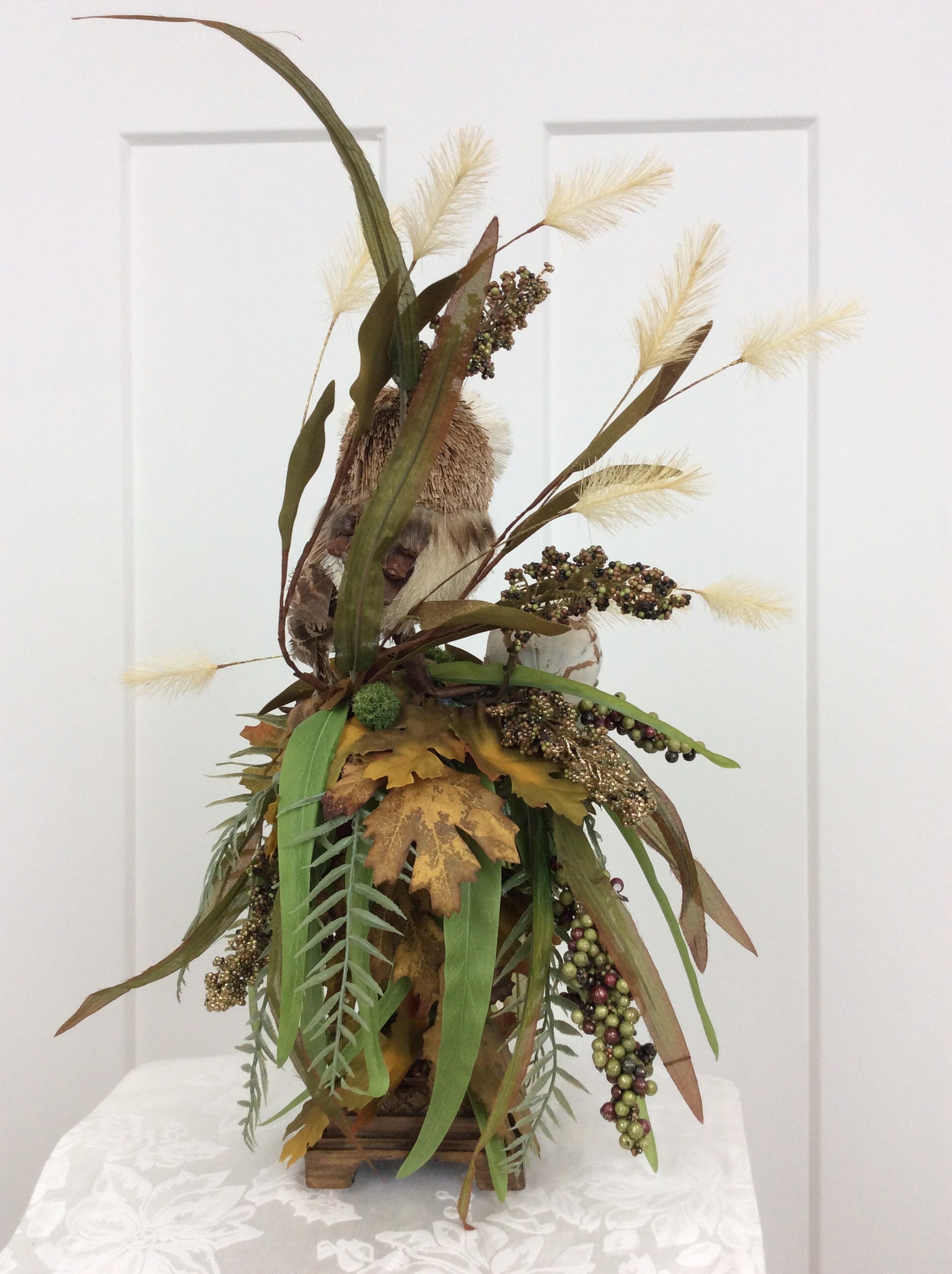 Owl Centerpiece, Owl Decor, 18 Inch, Table Centerpiece, Fall Decor